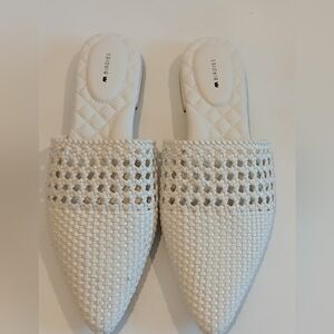 Birdies Cream Woven Mules NWOT Size 12